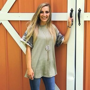 Vintage Camo Knit Tunic